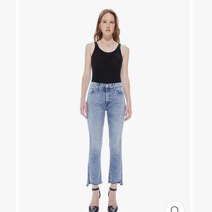 Mother Jeans The Insider Crop Step Fray in Twice Shy size 25